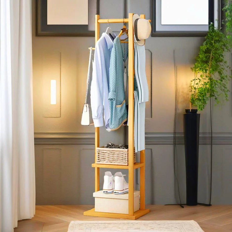 Minimalistic Wooden Cloth Stand