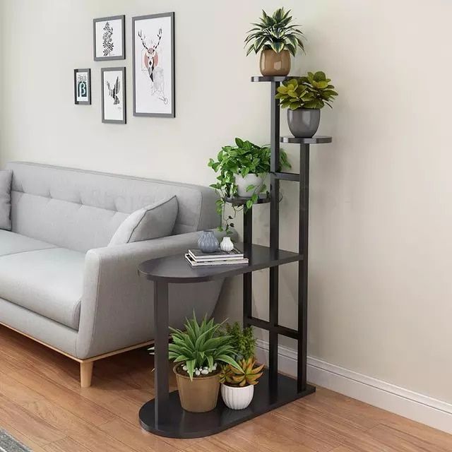 Modern Wooden Plant Stand for Indoor Use