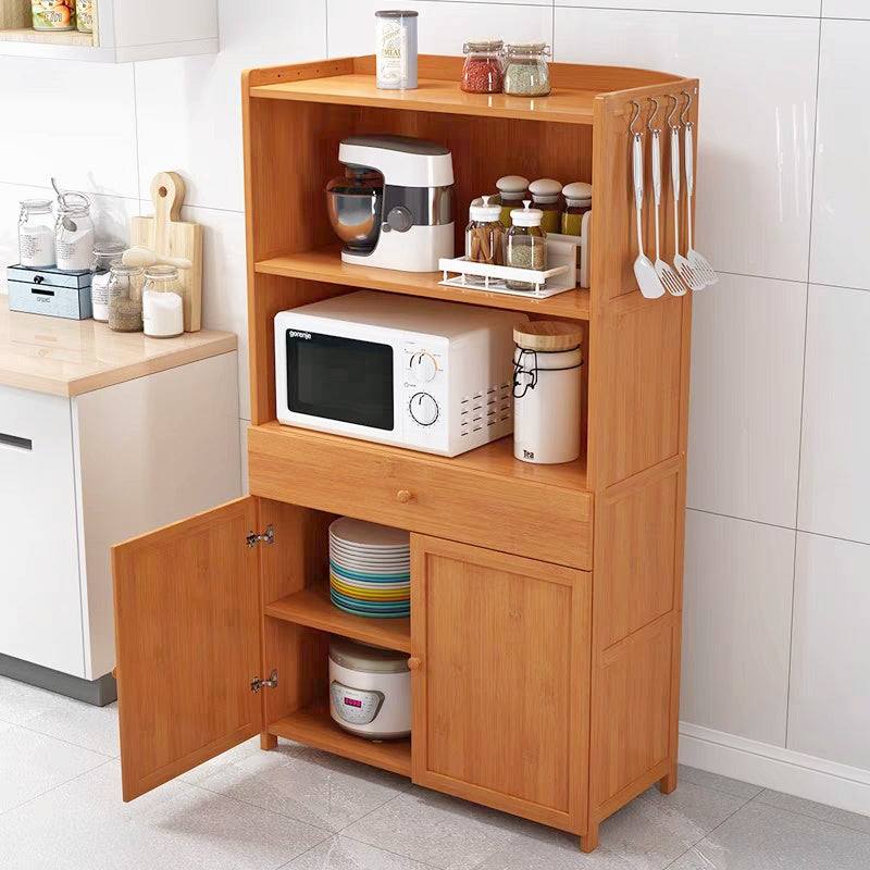 Modern Wooden Oven Rack with Storage Box