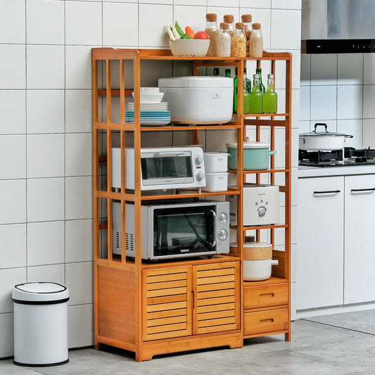 Stylish & Durable Wooden Oven Storage